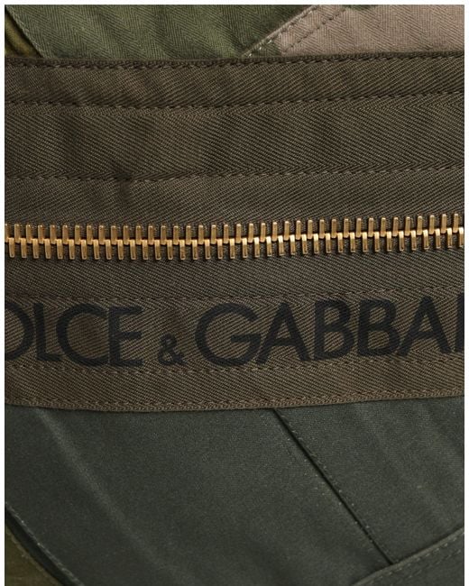 Dolce & Gabbana Military Green Patchwork Rucksack Backpack Borse Men Bag for men
