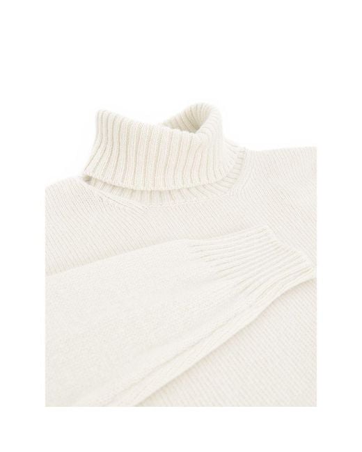 Gran Sasso White Wool Turtleneck for men