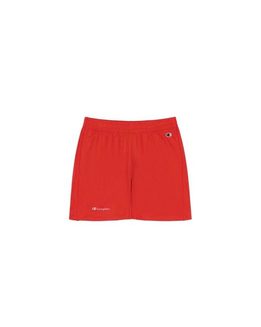 Champion Red Multicolor Polyester Bermuda Shorts for men
