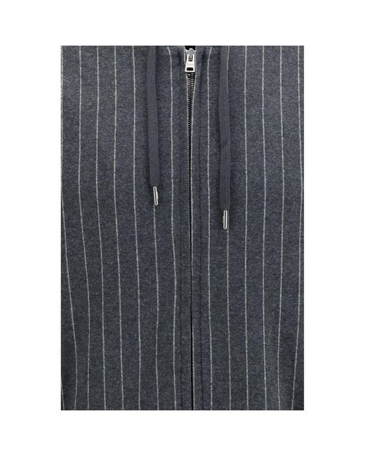 Herno Blue Gray Cotton Sweatshirt for men