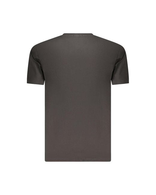 COVERI MOVING Gray Black Cotton Men's T for men