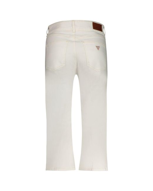 Guess Natural Bianco Cotton Capri