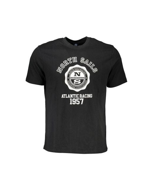 North Sails Black Cotton T-Shirt for men
