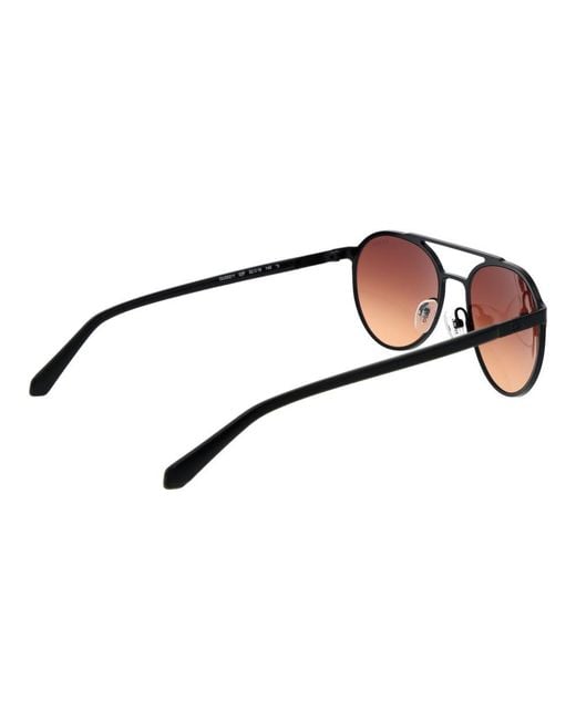 Guess Brown Metal Sunglasses for men