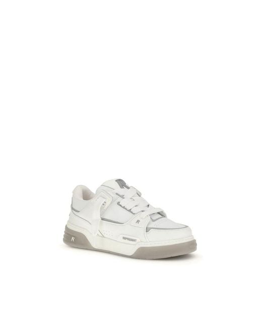 Represent White Calf Leather Bos Taurus Sneakers for men
