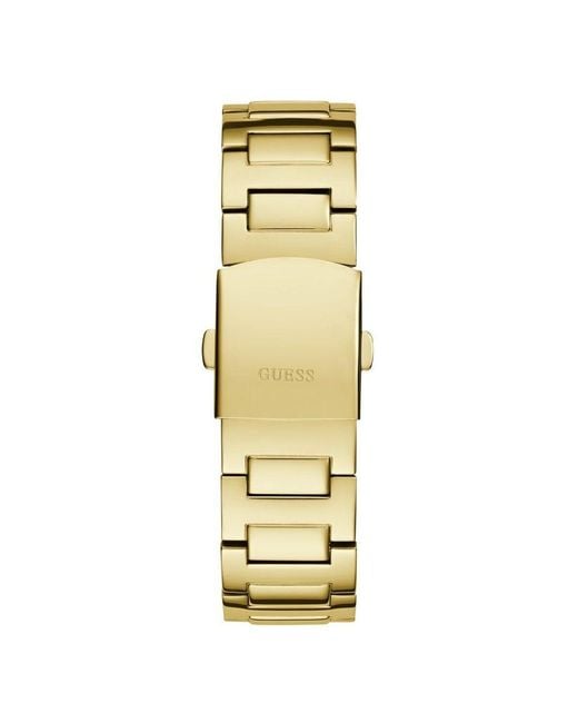 Guess Metallic Gold Stainless Steel Dress Watch for men