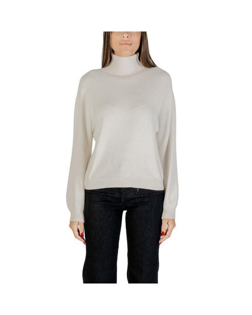 Liu Jo Gray White Viscose Sweatshirt