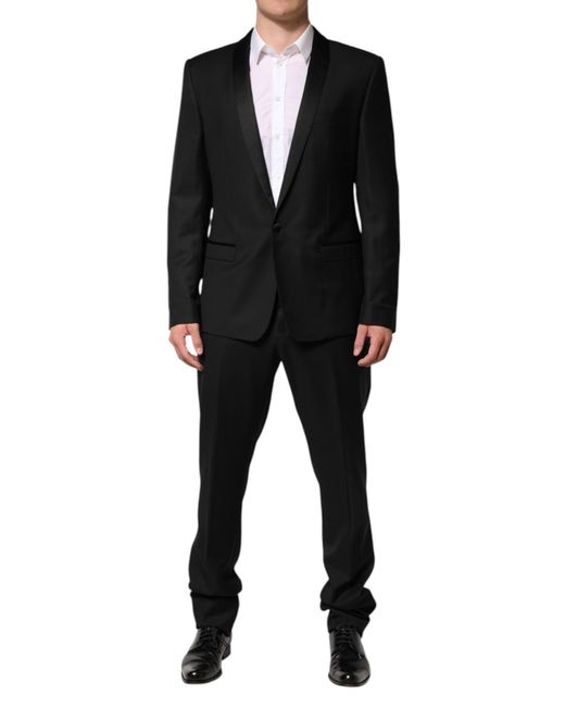 Dolce & Gabbana Black Single Breasted Suits for men