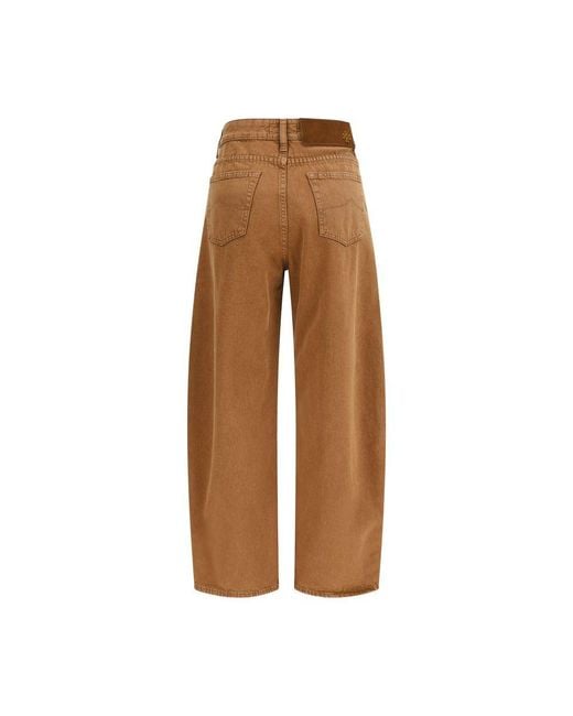 Jacob Cohen Brown Cotton Relaxed Fit Jeans