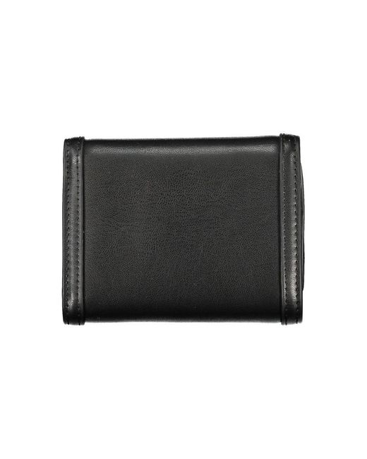 Tommy Hilfiger Black Sleek Double-Spaced Wallet With Logo