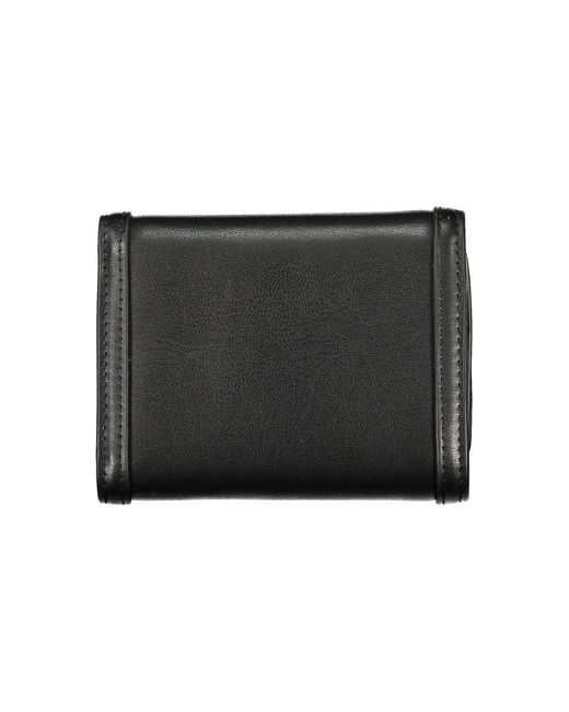 Tommy Hilfiger Black Sleek Double-Spaced Wallet With Logo for men
