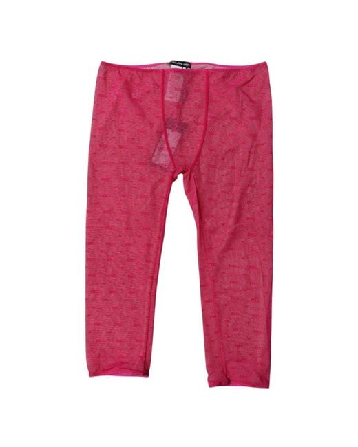 Dolce & Gabbana Red Logo Leggings