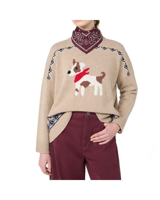 Max Mara Pink Beige Virgin Wool Sweatshirt