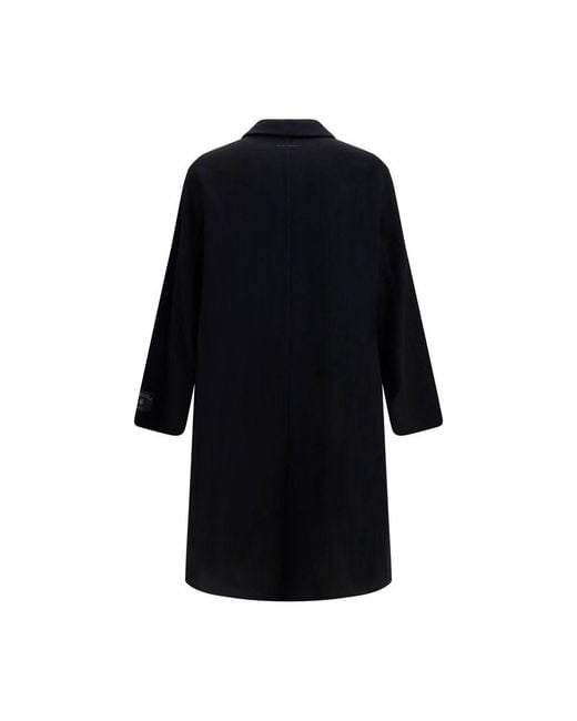 MM6 by Maison Margiela Black Wool Oves Aries Coat for men