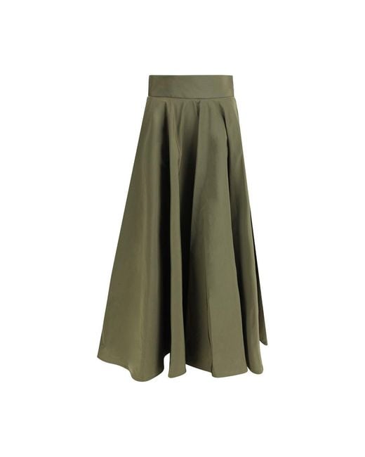 Sara Roka Green Circle Midi Skirt