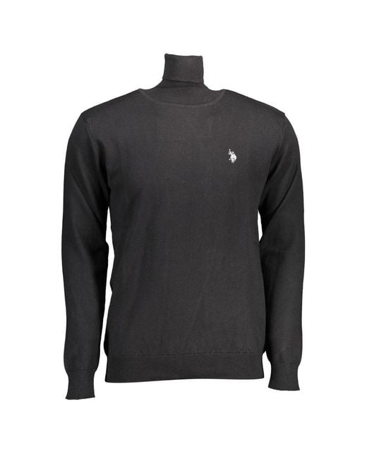U.S. POLO ASSN. Black U. S. Polo Assn. Cotton Sweater for men