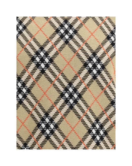 Burberry White Archive Check Wool Sweate for men
