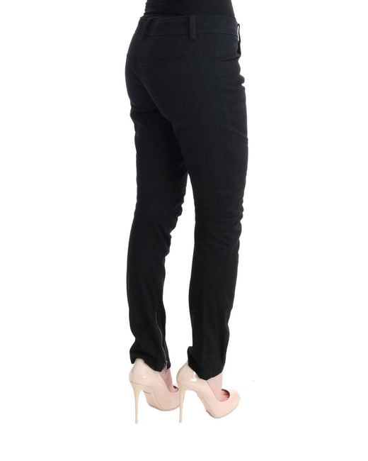 Ermanno Scervino Black Casual Pants Sig30305