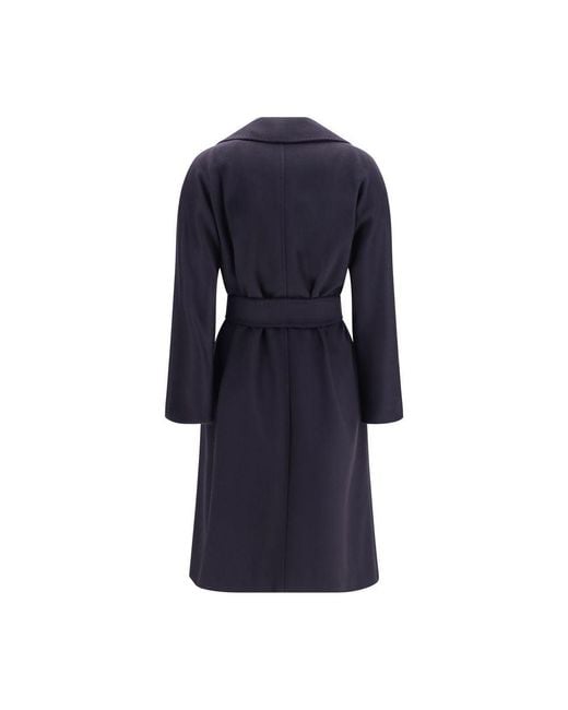 Max Mara Blue Wool Oves Aries Coat