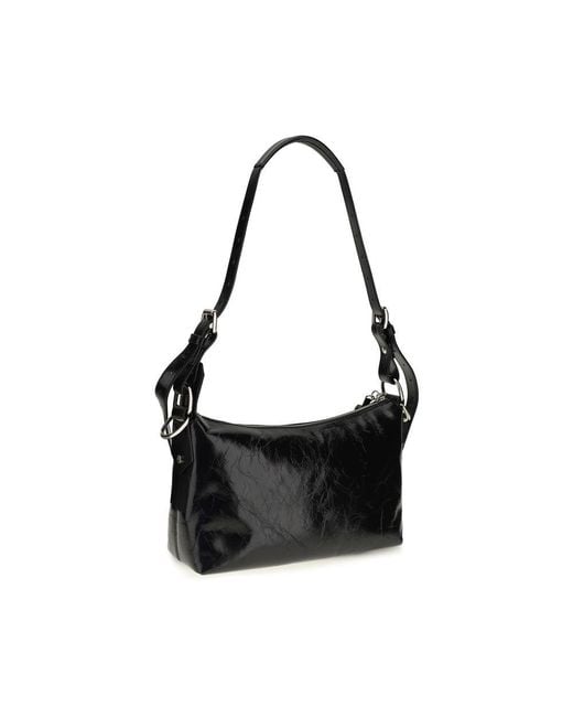 Vivienne Westwood Black Calf Leather Bos Taurus Shoulder Bag