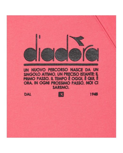 Diadora Pink Multicolor Cotton Sweatshirt