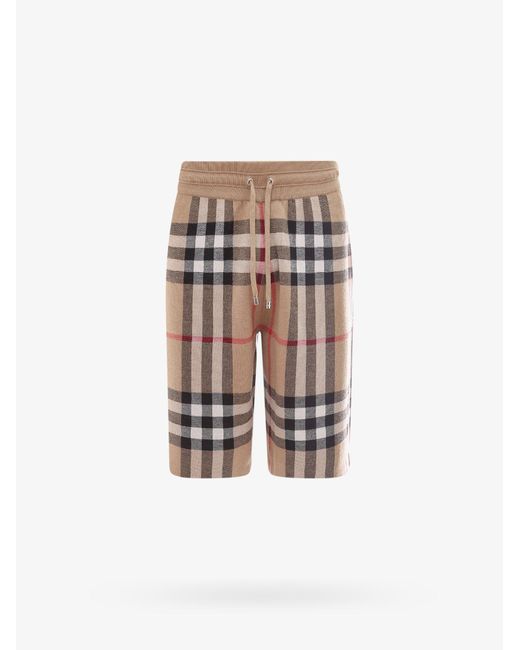 Burberry Silk Unlined Shorts in Beige (Natural) for Men | Lyst UK