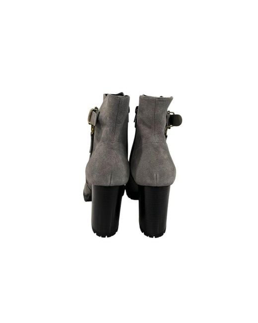 Borbonese Gray Grey Leather Boot