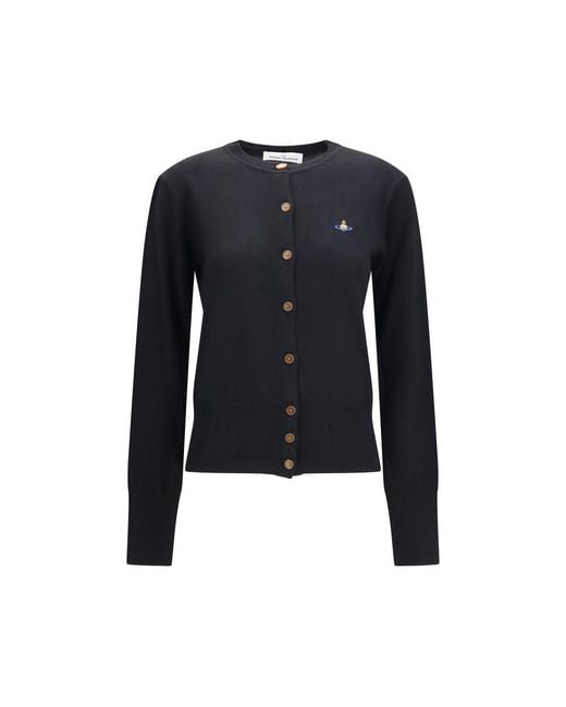 Vivienne Westwood Blue Black Wool Oves Aries Cardigan