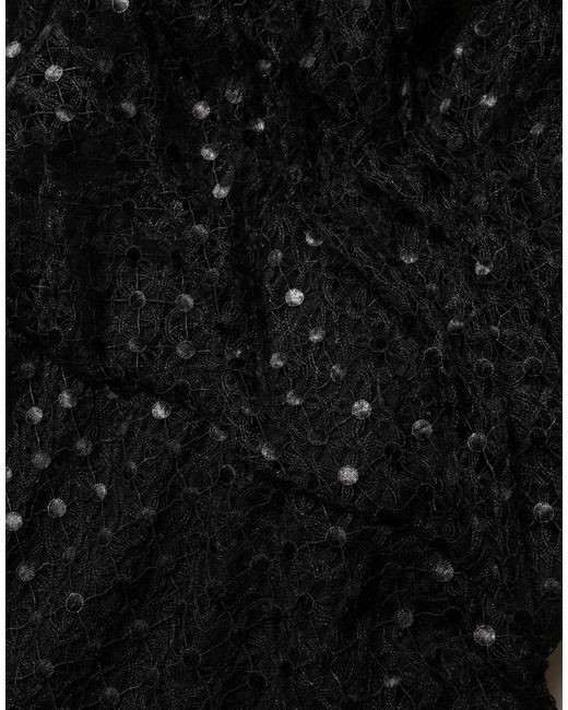 Dolce & Gabbana Black Sequinned Mermaid Evening Gown Dress