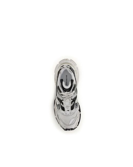 Balenciaga White Gray Polyethylene Athletic Sneakers for men