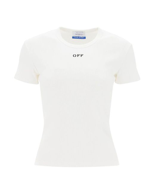 Off-White c/o Virgil Abloh White Logo Cotton T-shirt