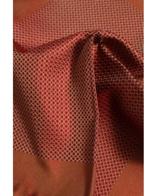 Dolce & Gabbana Red Silk Square Foulard Scarf for men