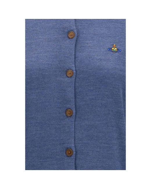 Vivienne Westwood Blue Wool Oves Aries Cardigan