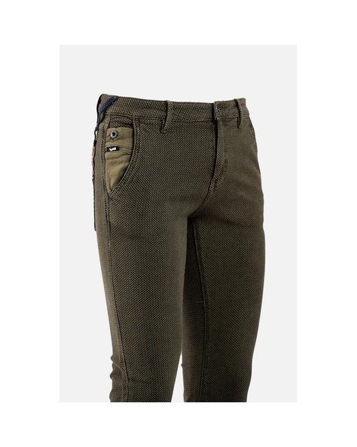 Gas Gray Brown Cotton Casual Pants for men