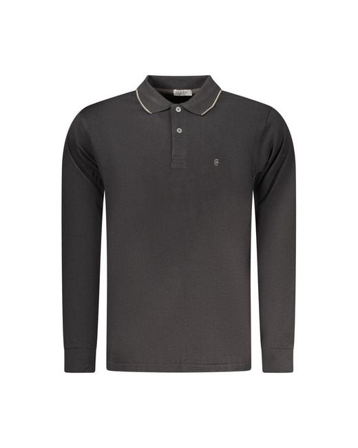 COVERI MOVING Black Cotton Mens Polo Shirt for men