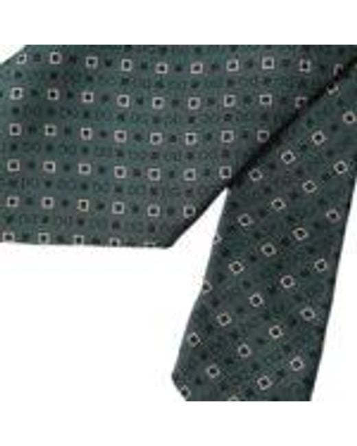 Dolce & Gabbana Green Geometric Silk Necktie for men