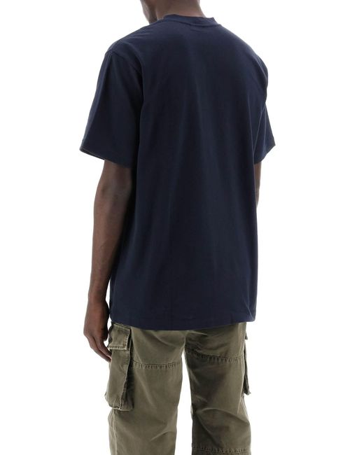 Filson Blue T Shirt Pioneer Solid One Pocket for men