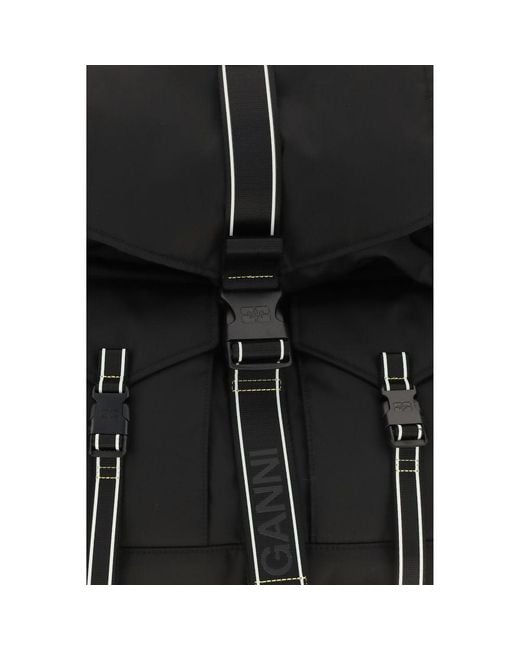 Ganni Black Recycled Polyamide Backpack