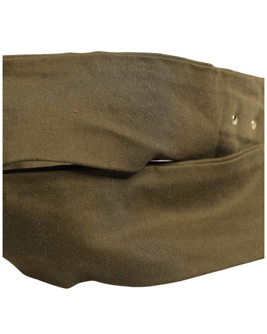 Ermanno Scervino Multicolor Army Green Cotton Round Buckle Waist Belt
