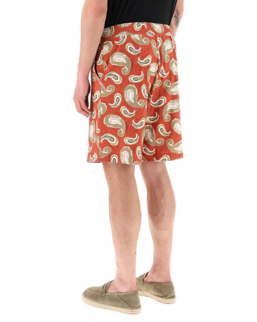 Jacquemus Orange 'le Short Pingo' Printed Shorts for men