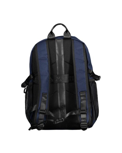 La Martina Blue Polyester Backpack for men