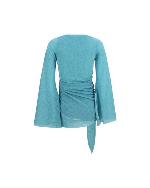 Oseree Blue Polyamide Cocktail Dress