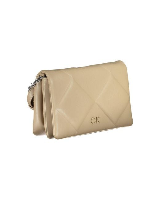 Calvin Klein Natural Polyester Shoulder Bag