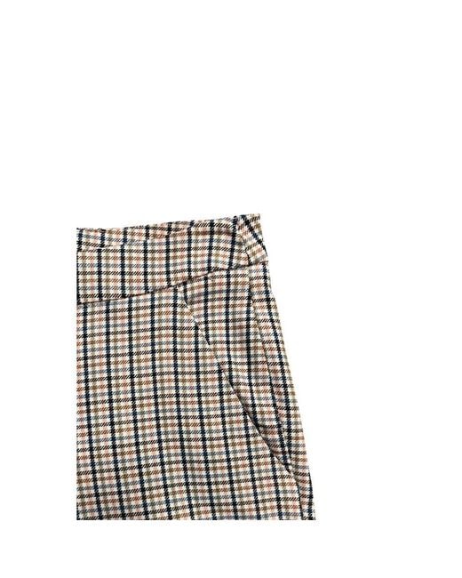 Trussardi Gray White Cotton S Pants