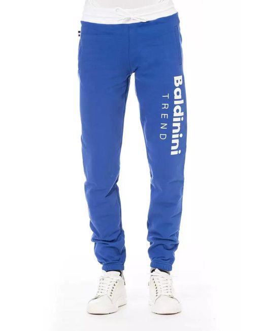 Baldinini Blue Elegant Fleece Sport Pants for men