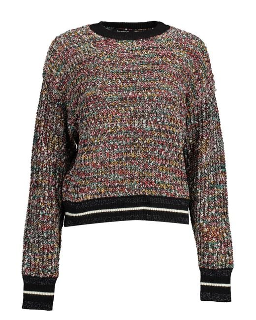 Desigual Brown Enigmatic Sweater With Contrasting Details