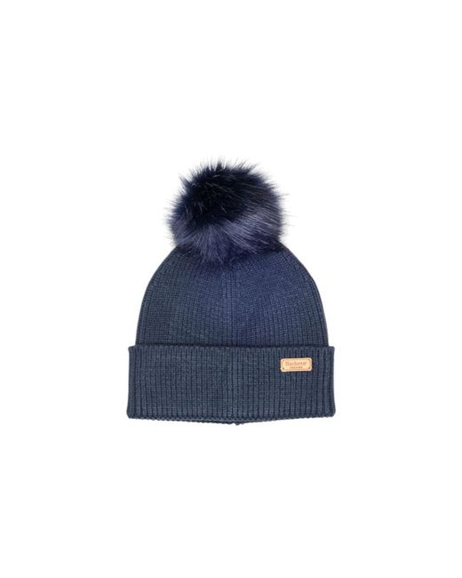 Barbour Gray Blue Viscose Beanie