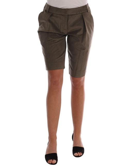 Ermanno Scervino Black Velvet Bermuda Shorts