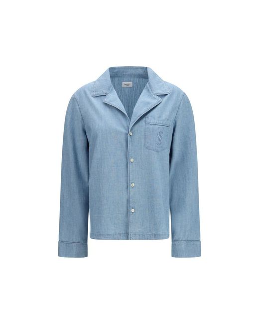 Saint Laurent Blue Cotton Dress Shirt