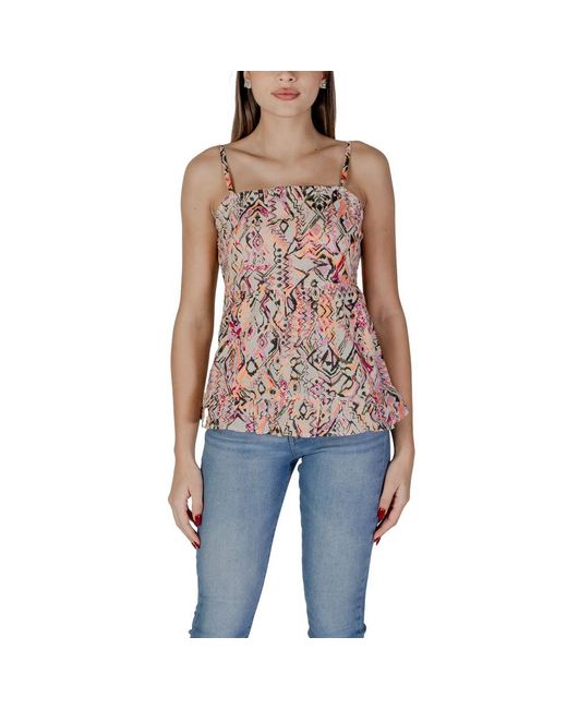 B.Young Blue Multicolor Cotton Top